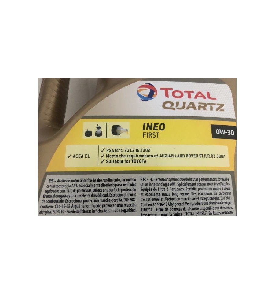 Aceite Sintético Total Quartz Ineo First 5L